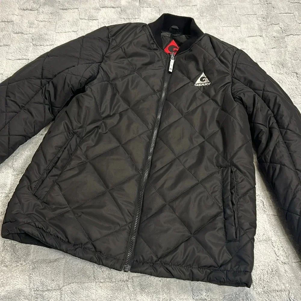 Gerry Youth Black Quilted Zip-Up Lightweight Puffer Ski Jacket / Size L 14-16